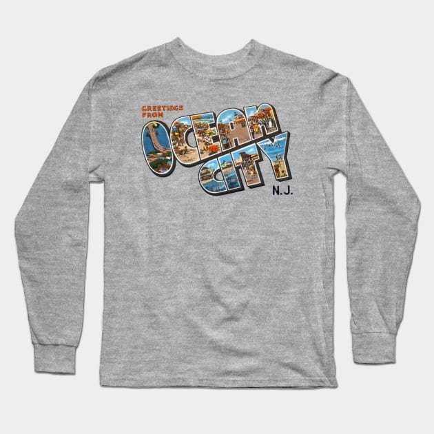 Greetings from Ocean City Long Sleeve T-Shirt by reapolo